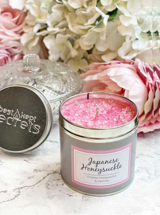 Scented Glitter Candle - Japanese Honeysuckle